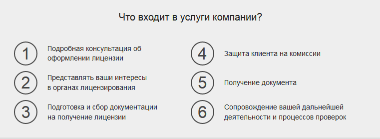 Медицинская лицензия - Что входит в услуги компании по медицинской лицензии - графика